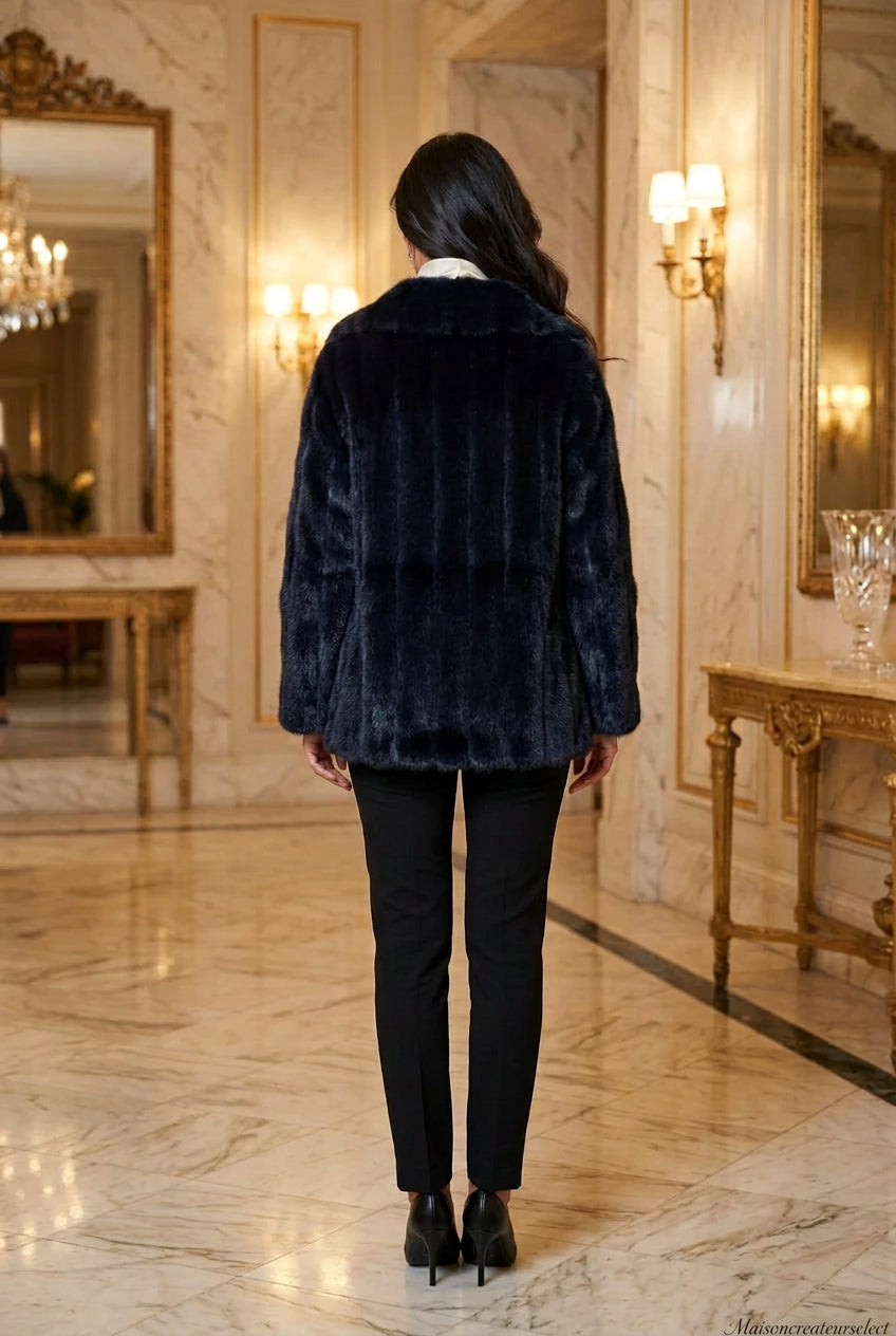 Manteau Rayen fausse fourrure marron — Madame Cs