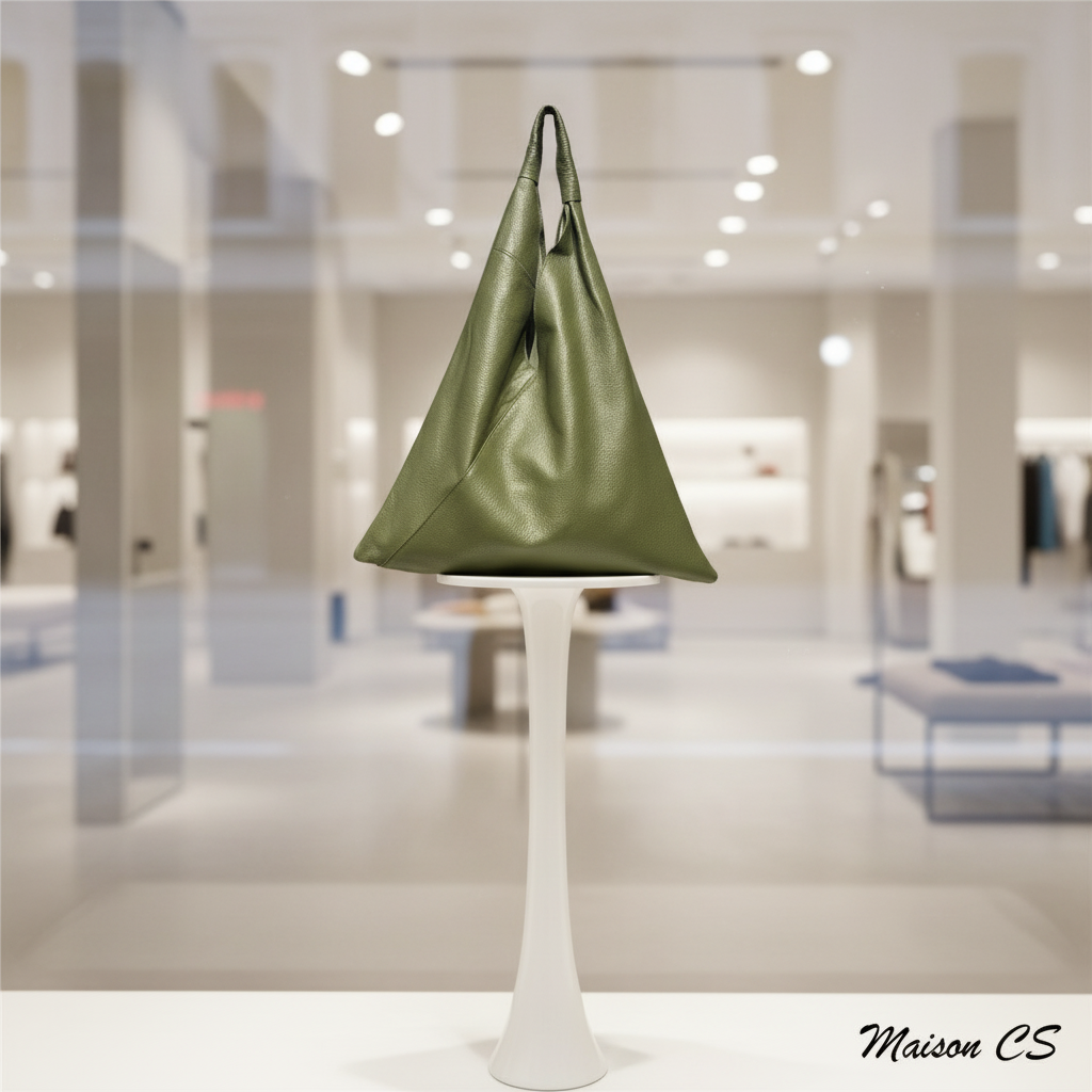 SAC CUIR GRAINE NOMADE G: KAKI