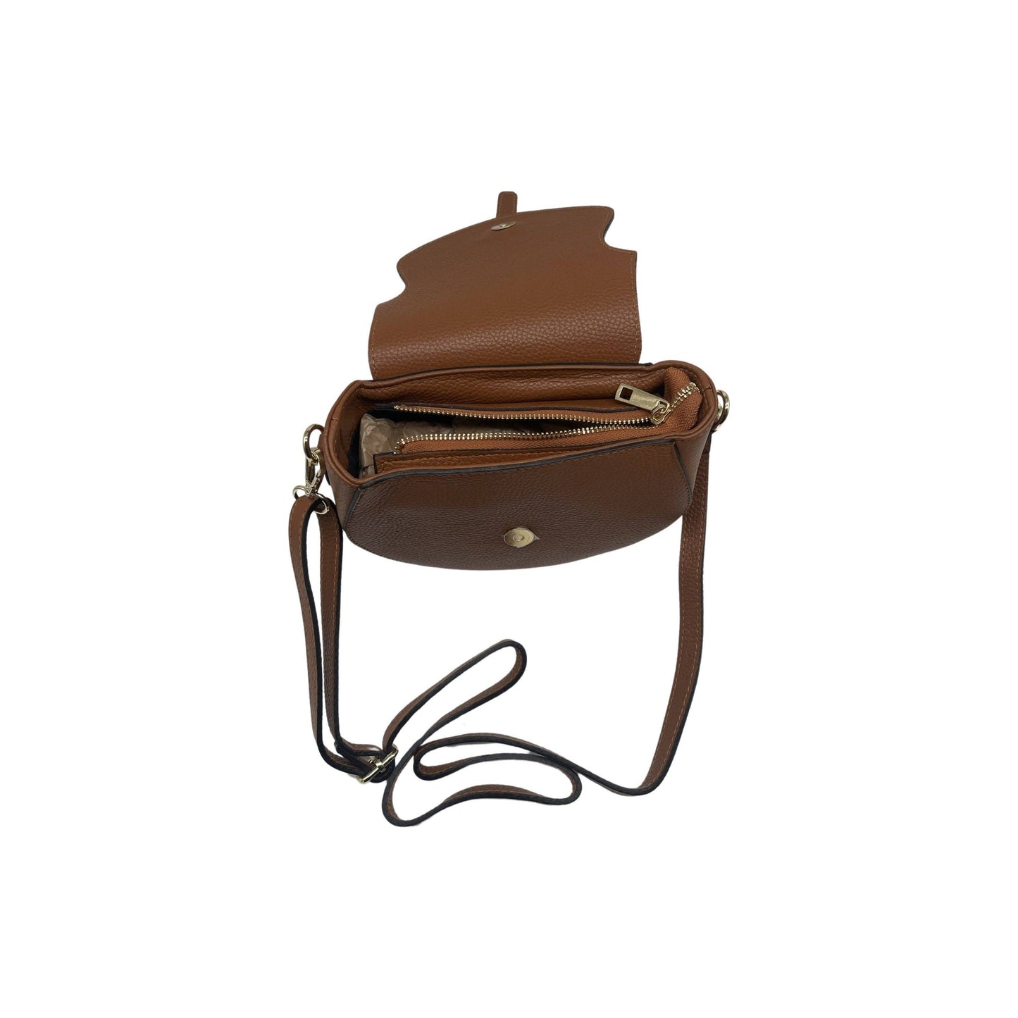 SAC BANDOULIERE CUIR GRAINE MADELENA CAMEL