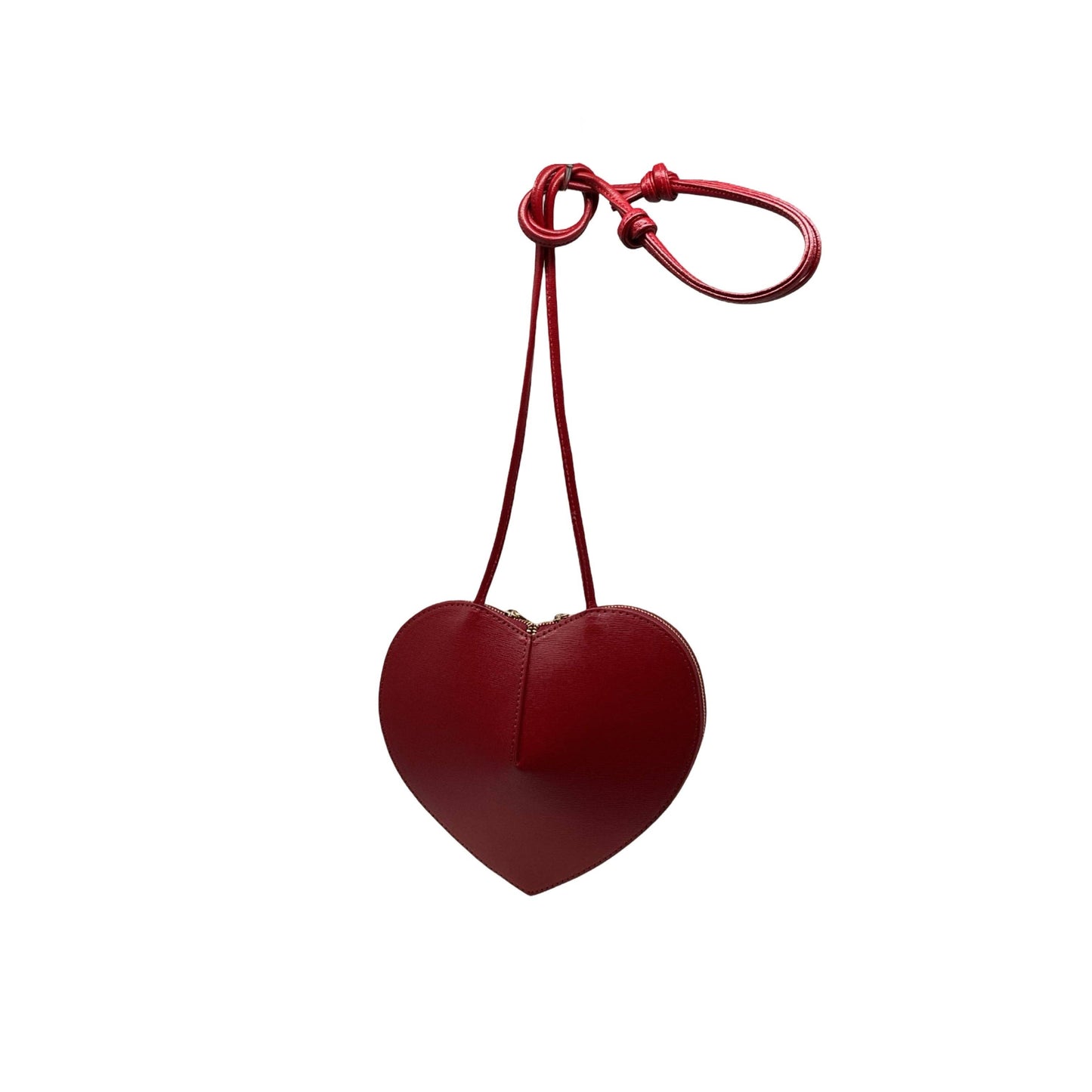 POCHETTE COEUR CUIR LISE: BORDEAUX