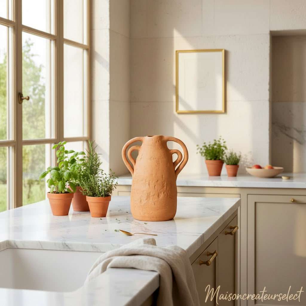 Vase Amphore Artisanal — Céramique Terracotta Fait Main Portugal