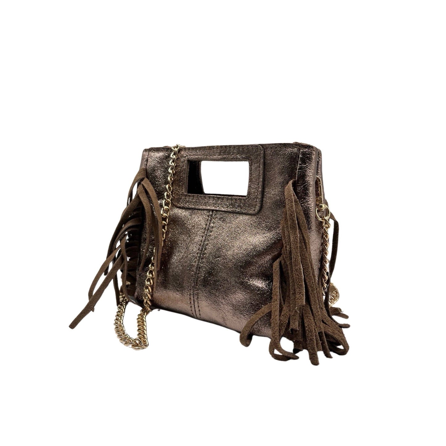SAC A MAIN CUIR IRISE MARION SMALL: OR