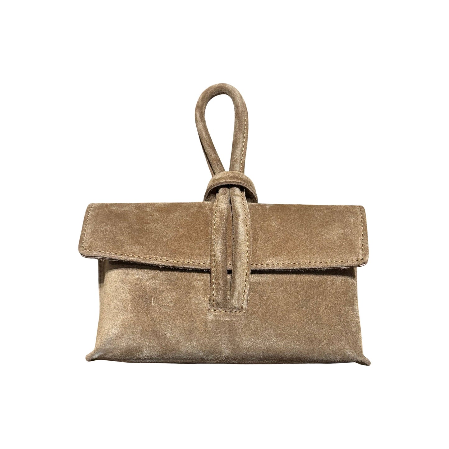 Sac pochette Felicie chocolat, porté