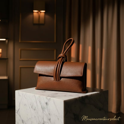 SAC POCHETTE CUIR Siena CAMEL