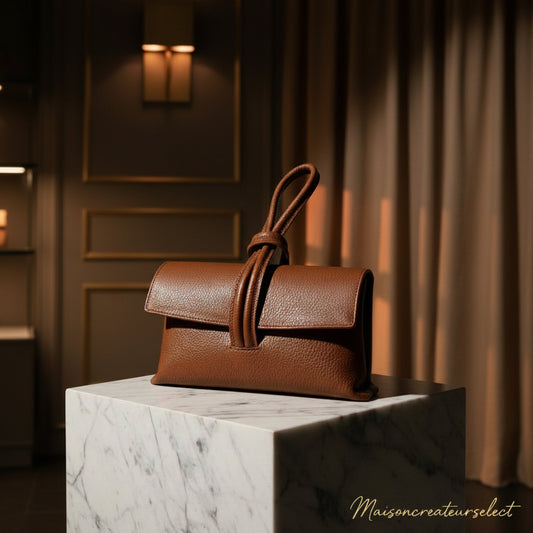 SAC POCHETTE CUIR Siena CAMEL