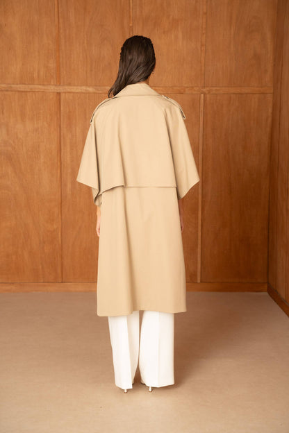 Trench Cape Oversize Camel