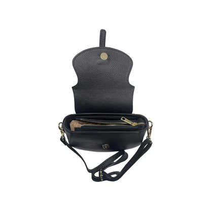 SAC BANDOULIERE CUIR GRAINE MADELENA NOIR