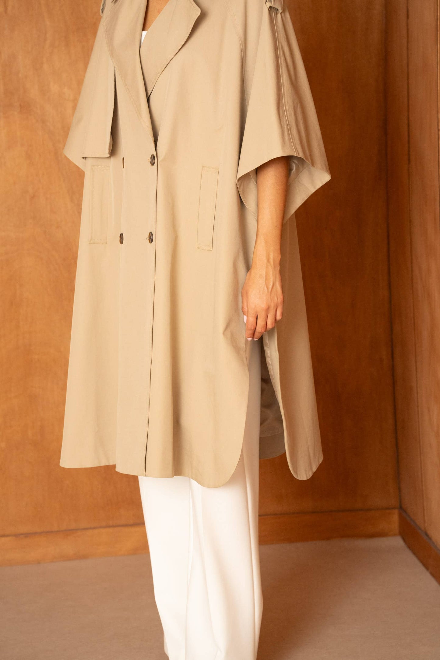 Trench Cape Oversize Camel