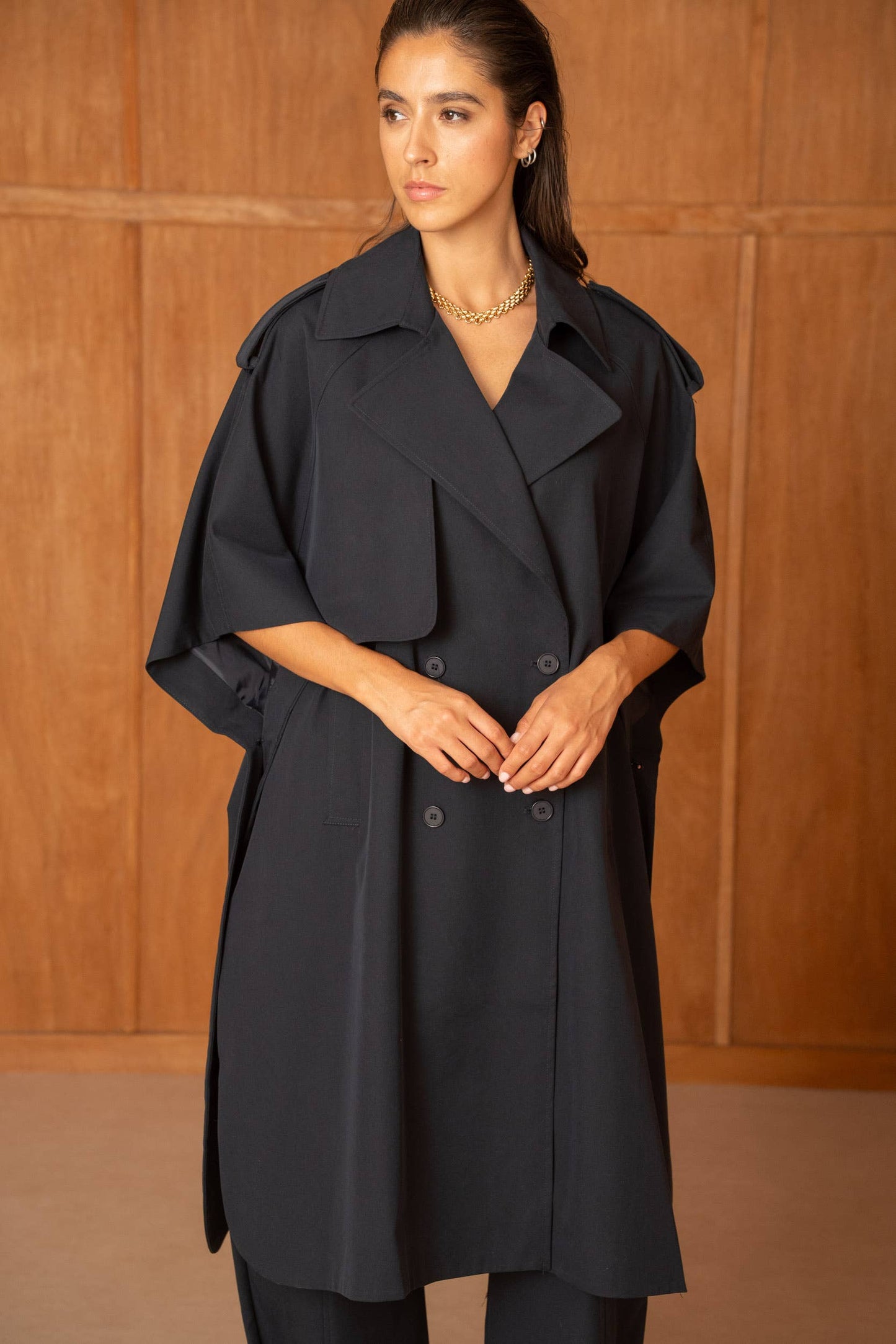 Trench Cape Oversize Camel