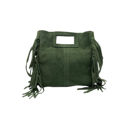 SAC A MAIN CUIR DAIM MARION VERT