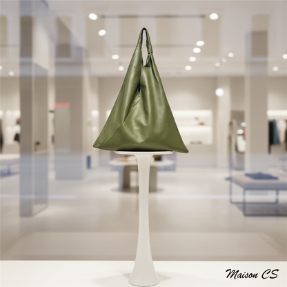 SAC CUIR GRAINE NOMADE G: KAKI