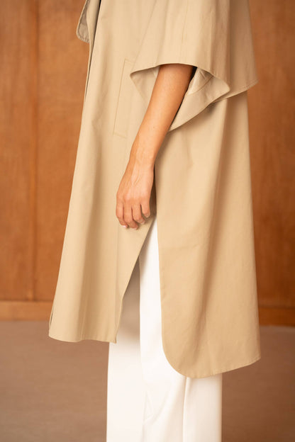 Trench Cape Oversize Camel