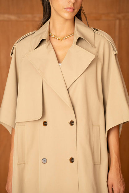 Trench Cape Oversize Camel