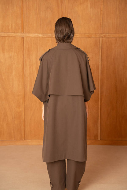 Trench Cape Oversize Camel