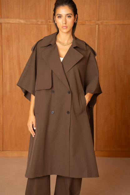 Trench Cape Oversize Camel