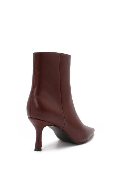 Bottines élégantes à talon fin et bout pointu Noir