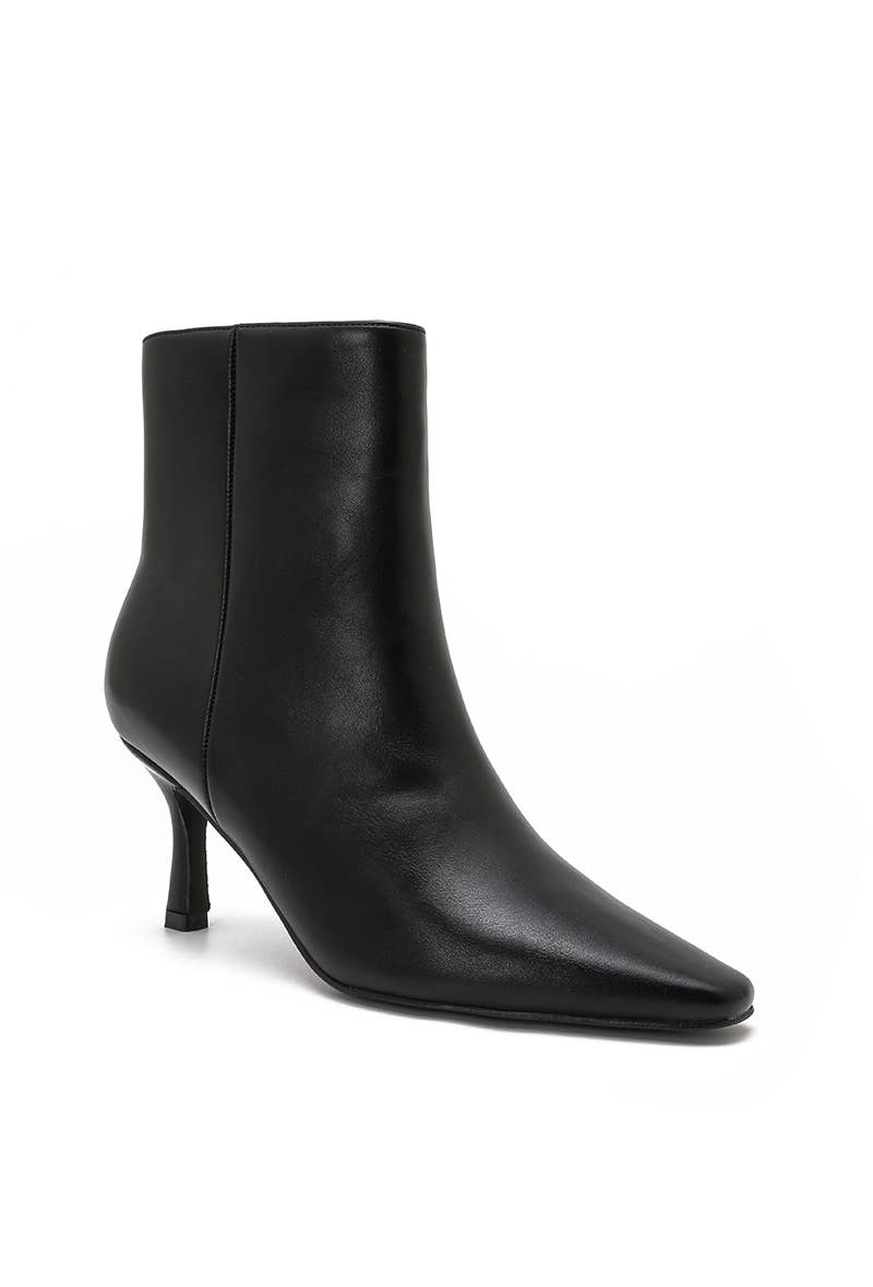 Bottines élégantes à talon fin et bout pointu Noir