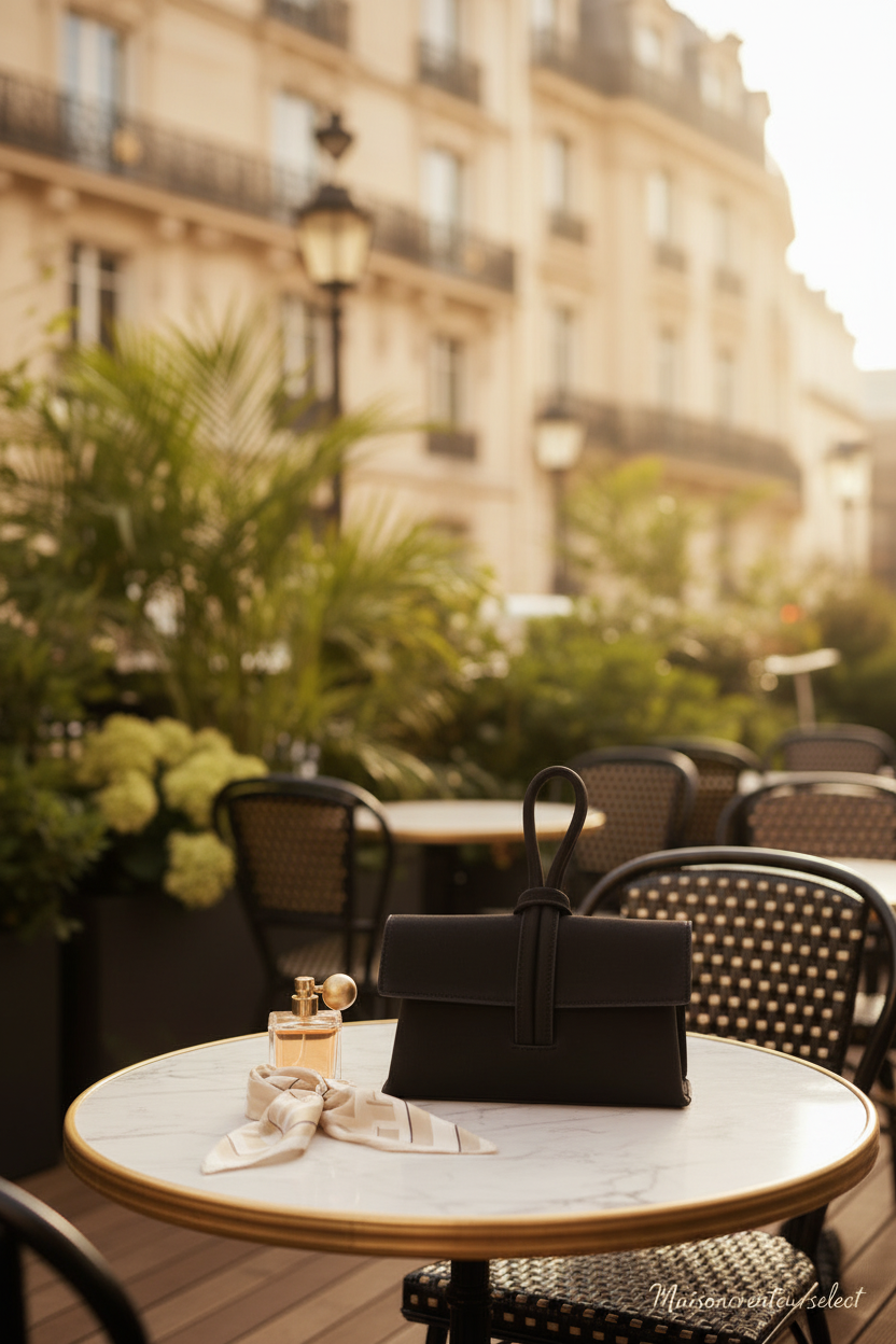 SAC POCHETTE CUIR SUÈDE CAPRI — NOIR