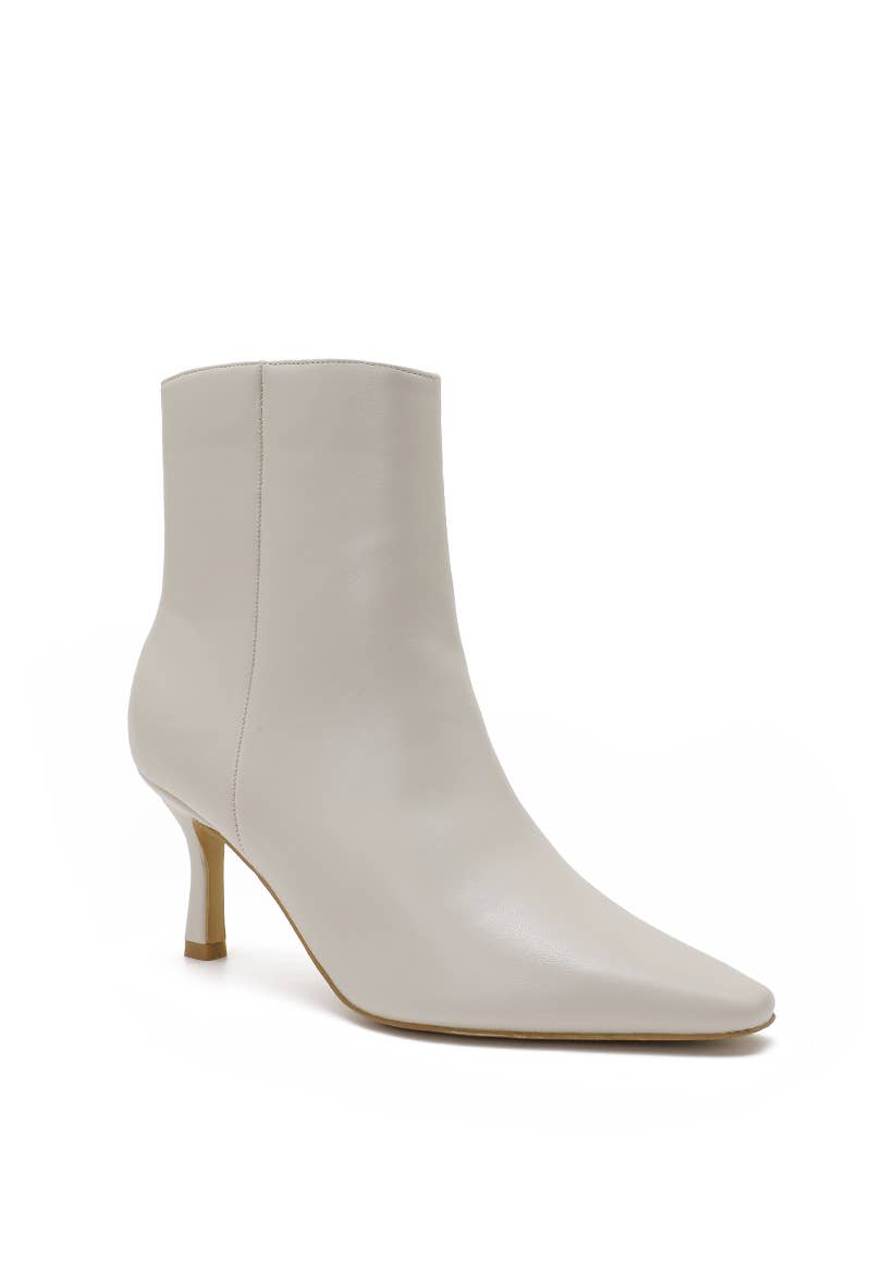 Bottines élégantes à talon fin et bout pointu Noir