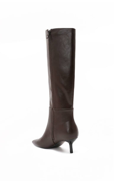 Botte à talons fins tendance pour femme Noir