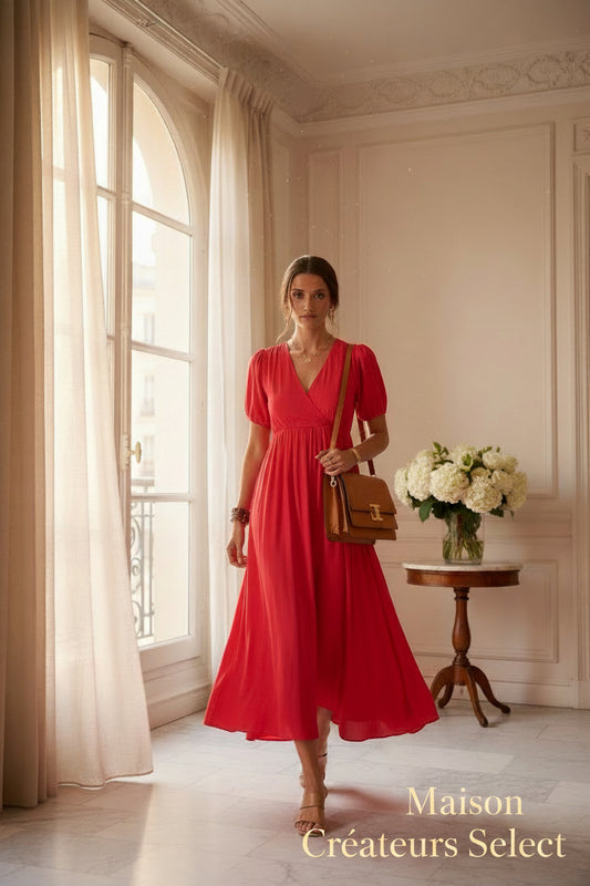 Robe Romane rouge, vue de face