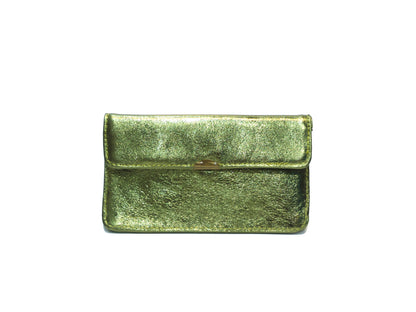 Porte monnaie cuir tout en un compact: Noisette