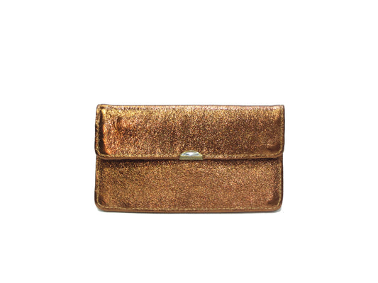 Porte monnaie cuir tout en un compact: Noisette