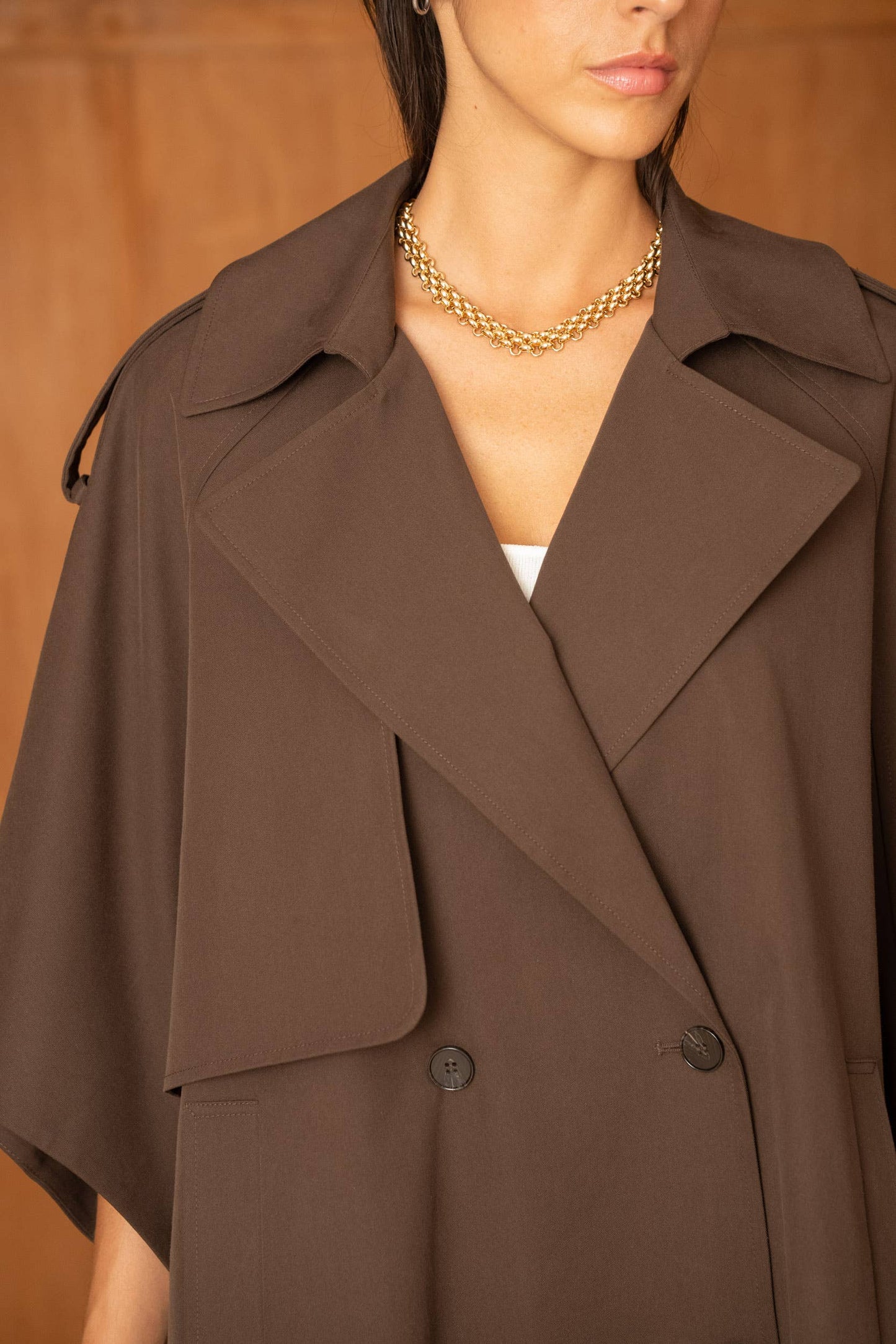 Trench Cape Oversize Camel