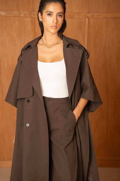Trench Cape Oversize Camel