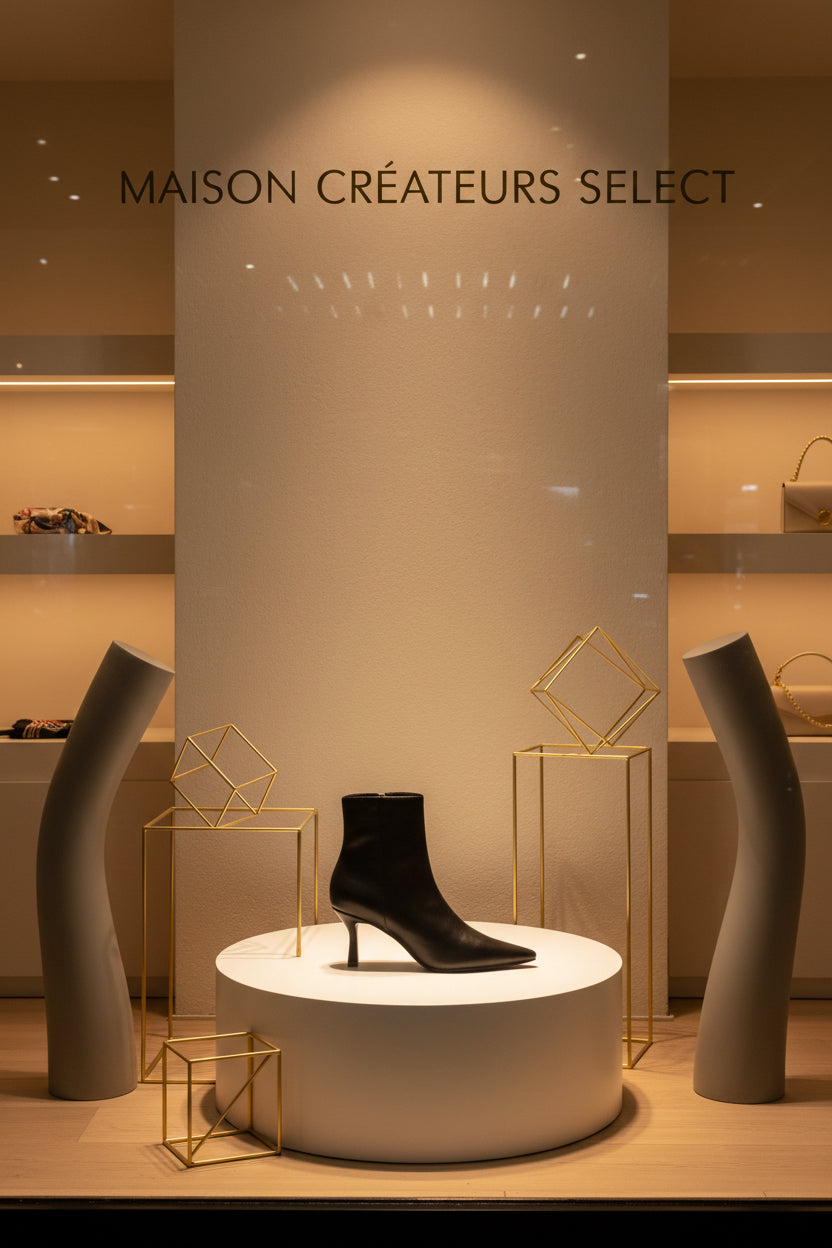 Bottines élégantes à talon fin et bout pointu Noir