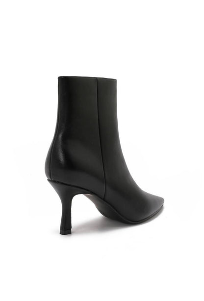 Bottines élégantes à talon fin et bout pointu Noir