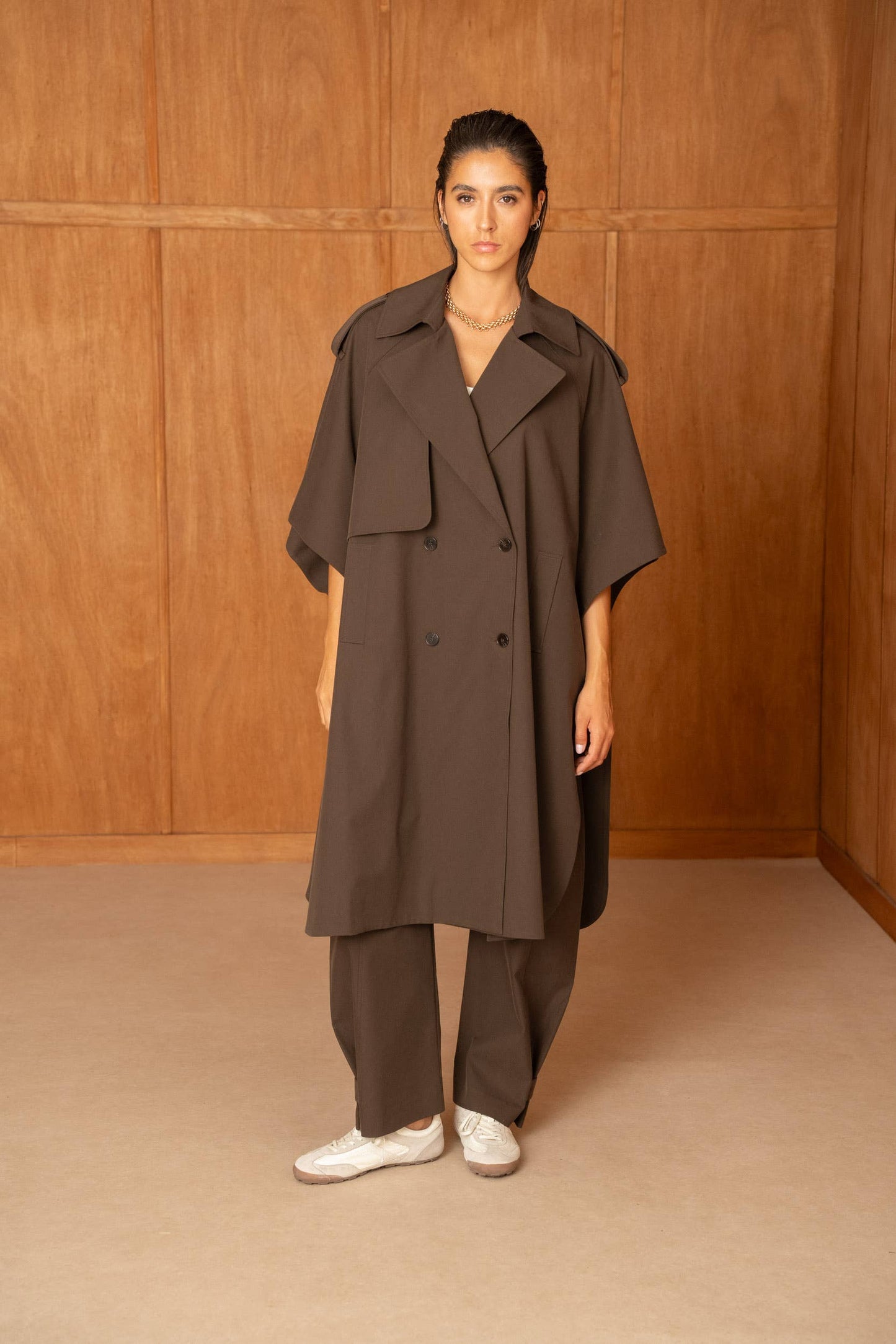 Trench Cape Oversize Camel