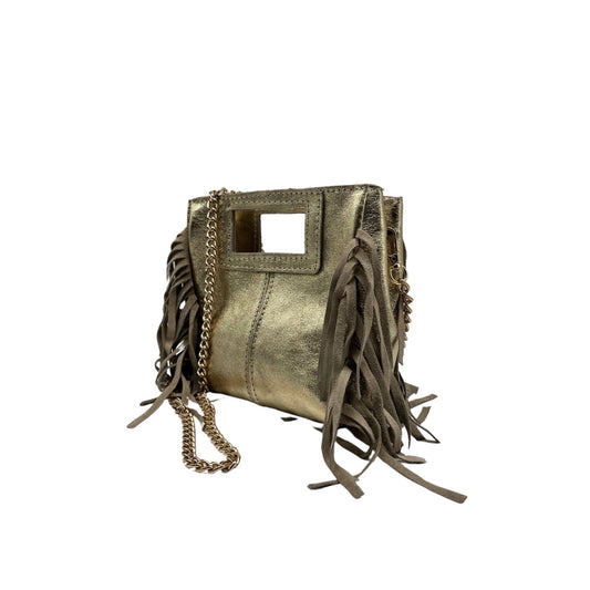 SAC A MAIN CUIR IRISE MARION SMALL: OR