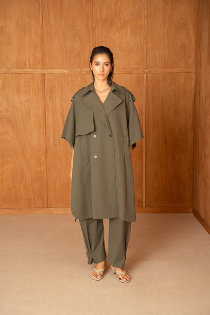 Trench Cape Oversize Camel