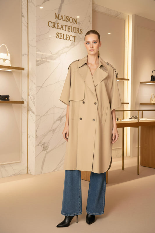 Trench Cape Oversize Camel
