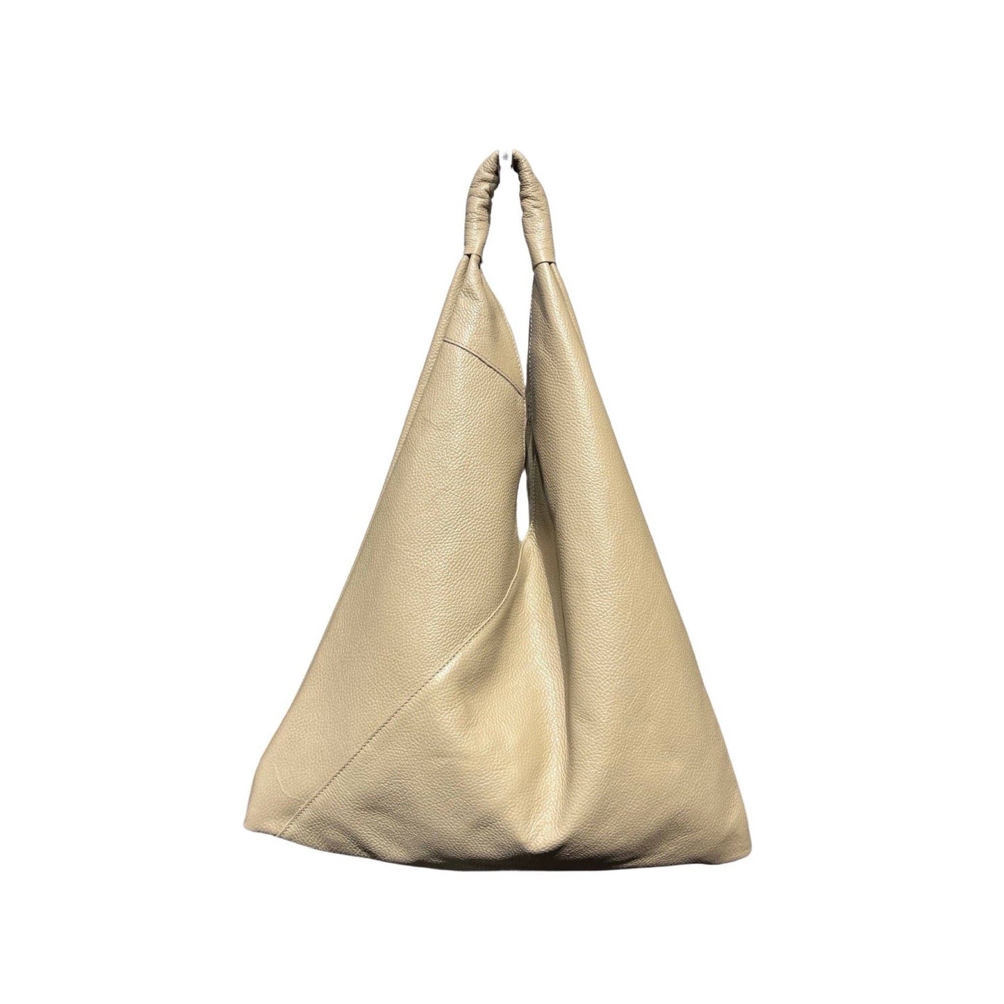 SAC CUIR GRAINE NOMADE G: KAKI