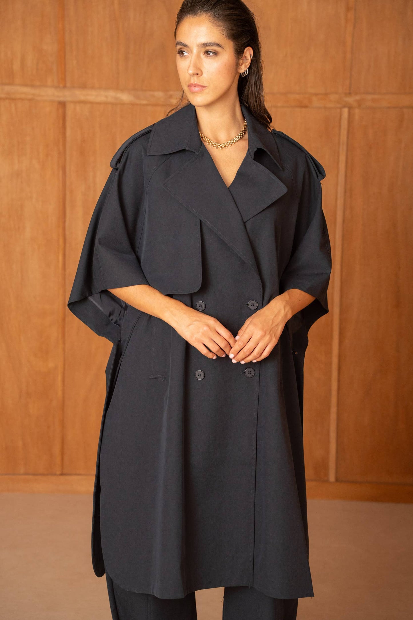 Trench Cape Oversize Camel