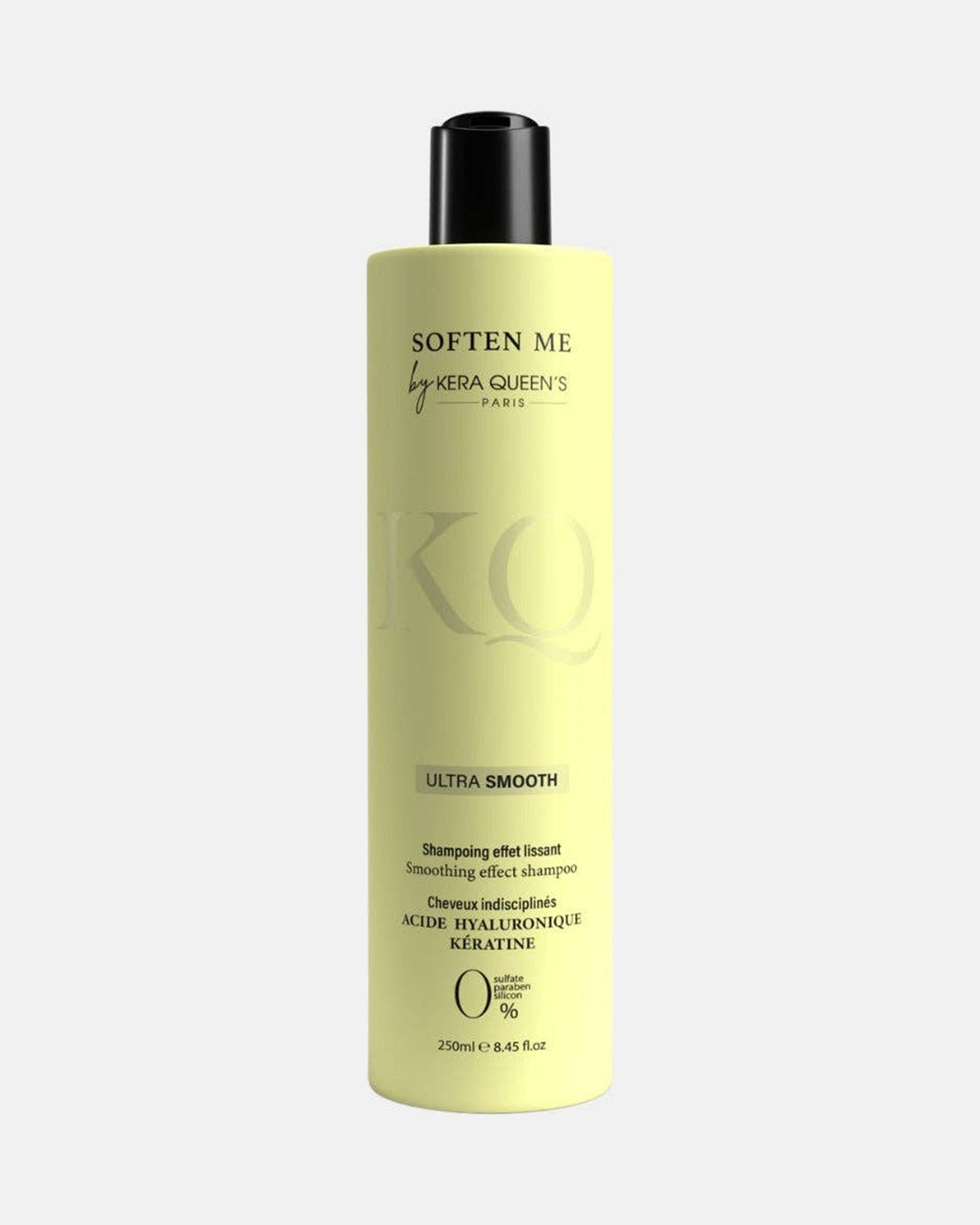 Shampoing Soften Me Ultra Smooth Kera Queen's, flacon jaune