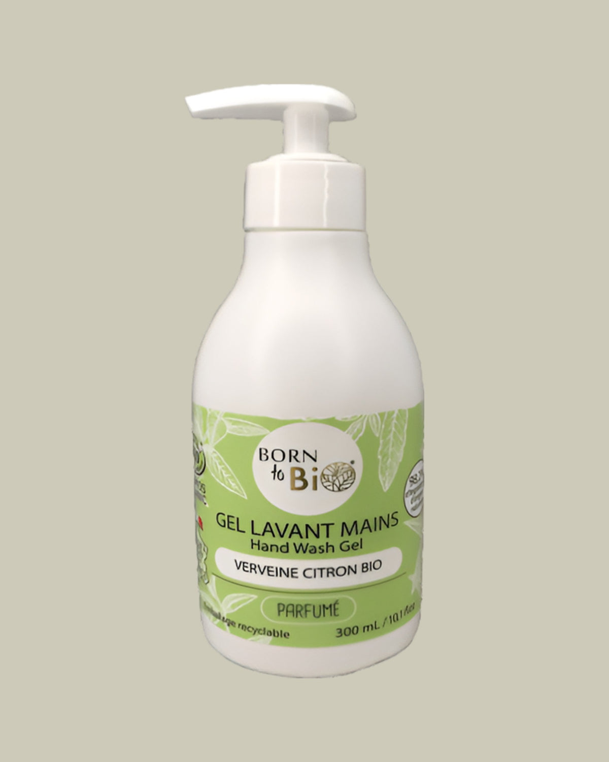 Gel lavant pour les mains Verveine Citron certifié bio Born to Bio, flacon pompe