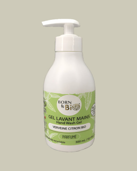 Gel lavant pour les mains Verveine Citron certifié bio Born to Bio, flacon pompe