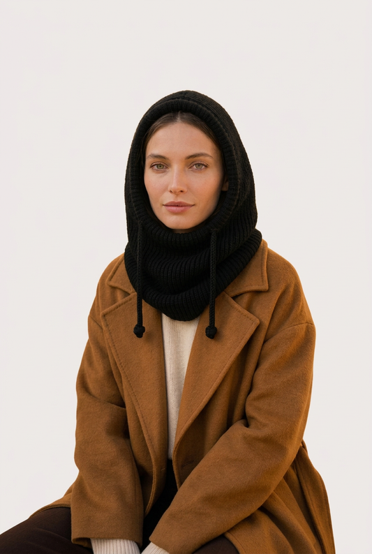Cagoule en Maille Côtelée