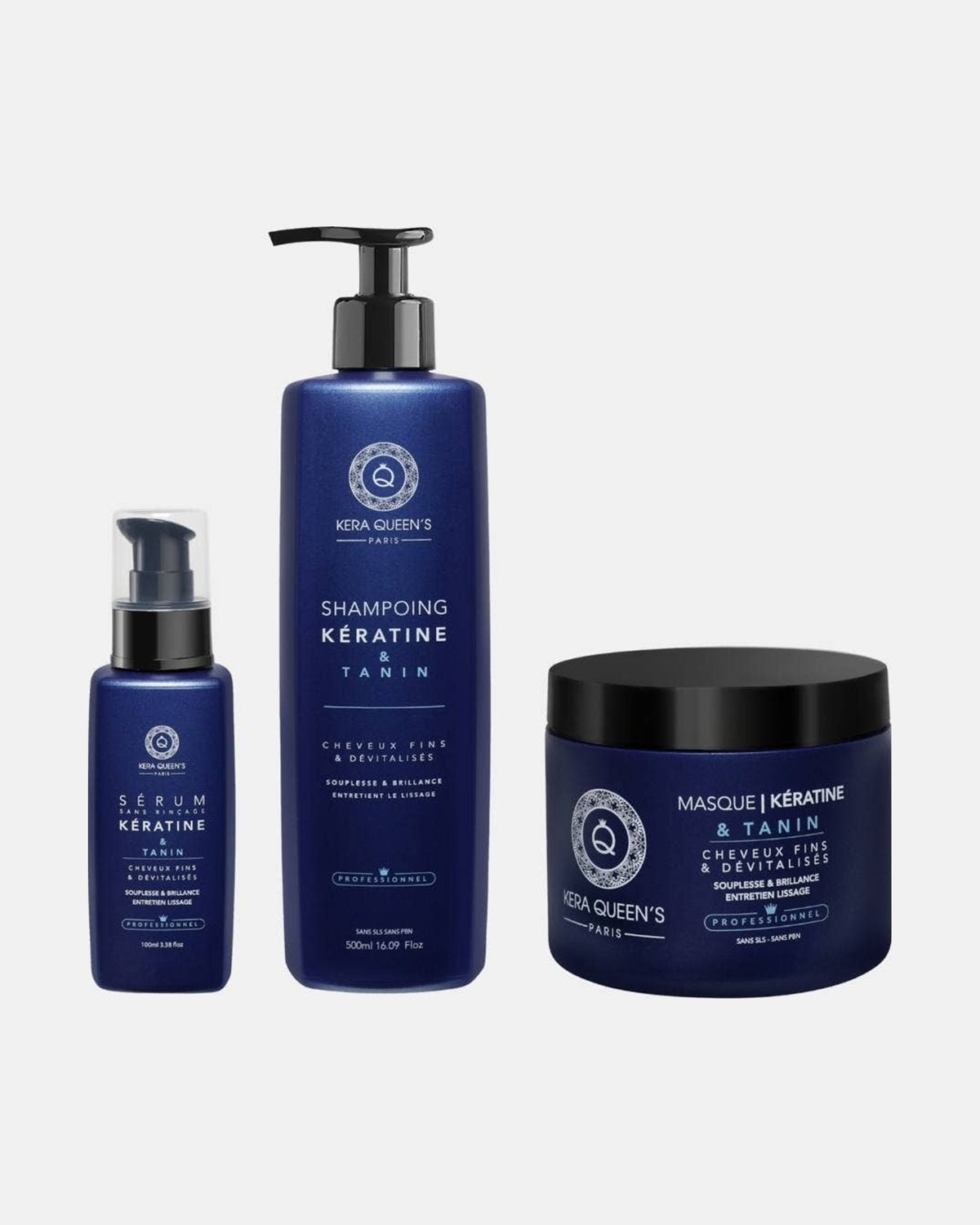 Kit trio Rituel Tanin Kera Queen's : shampoing, masque et sérum