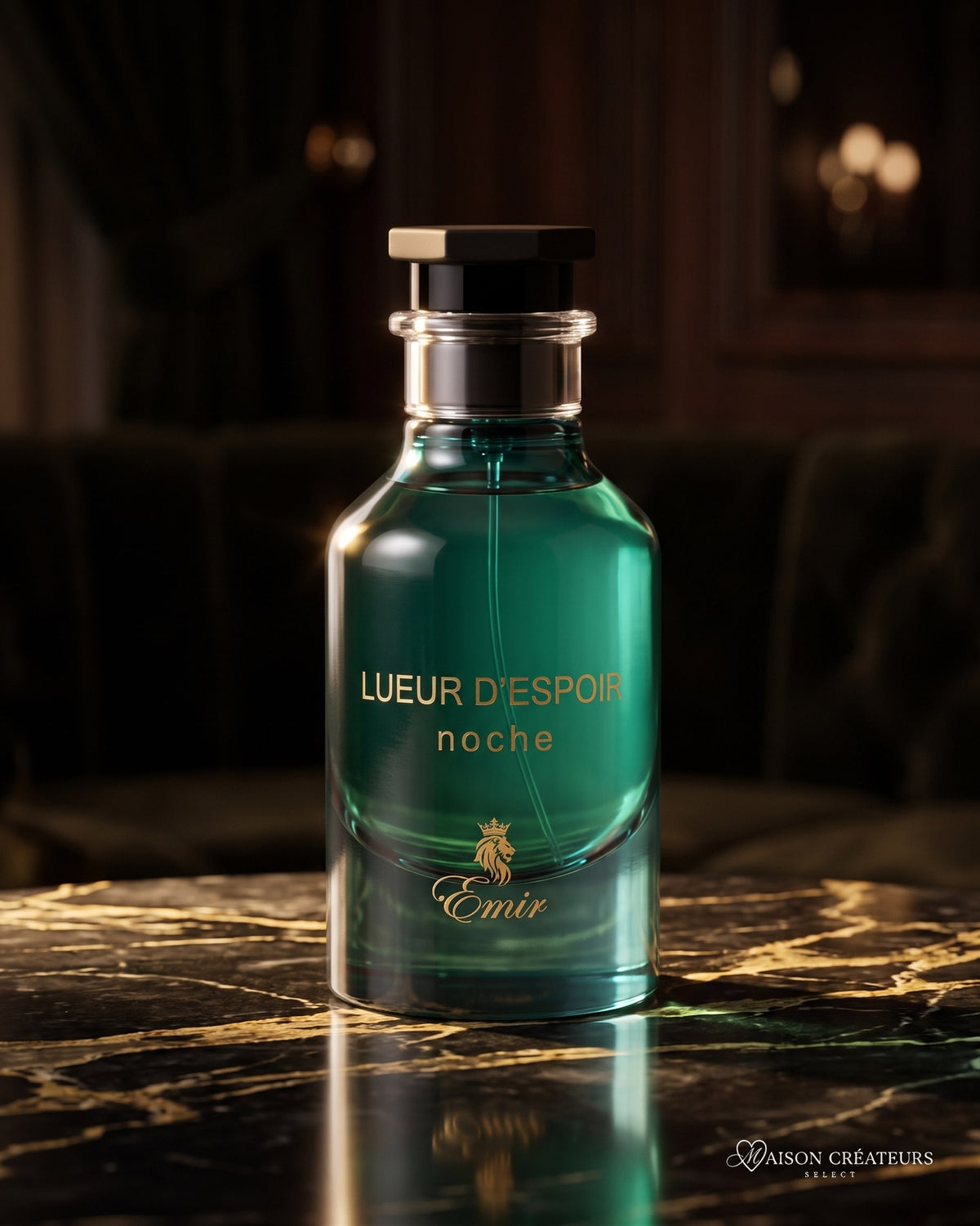 Parfum Lueur d'Espoir Noche Paris Corner sur marbre noir veiné d'or