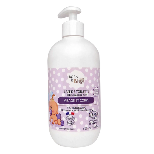Lait de toilette bébé bio, texture