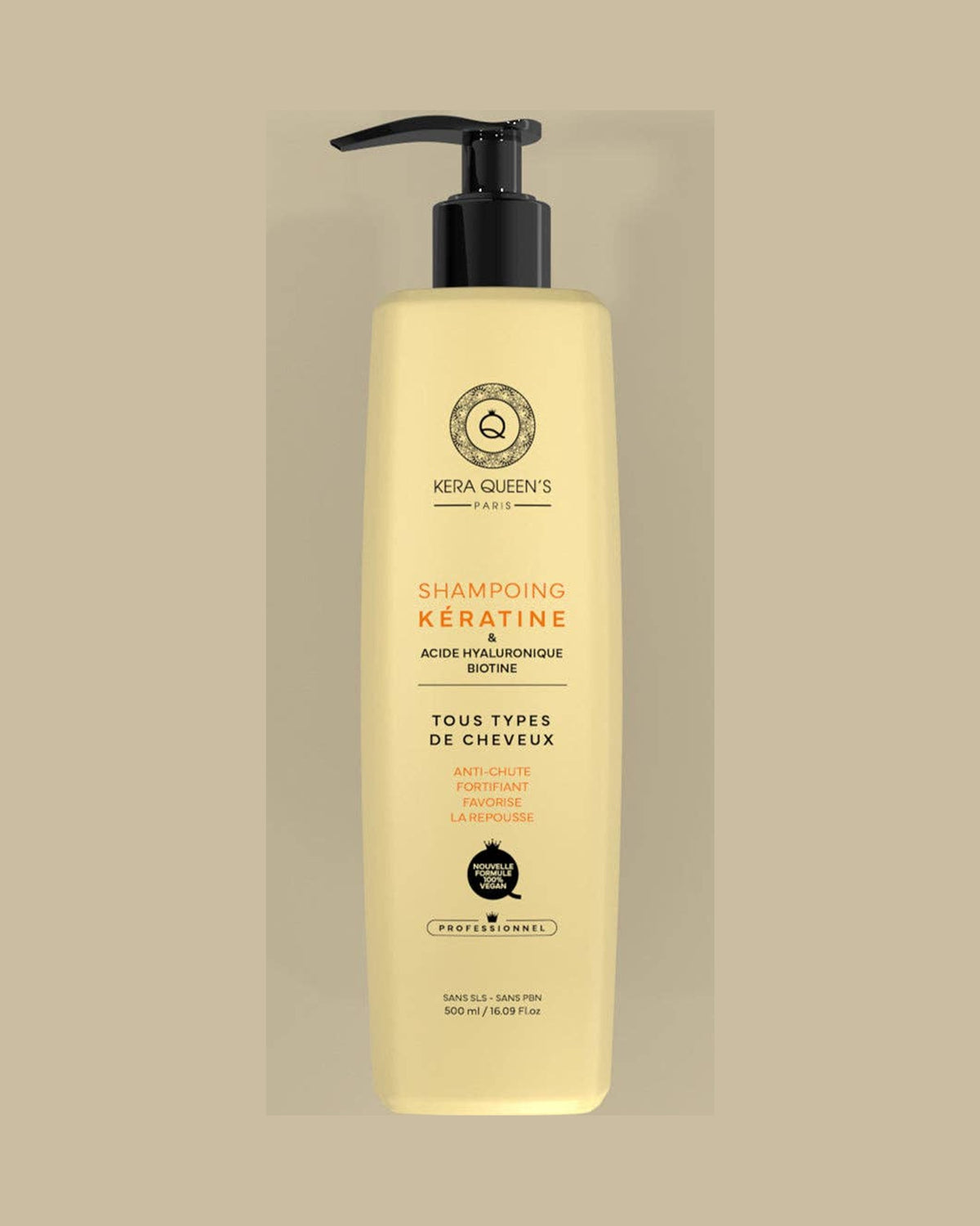 Shampoing Rituel Vegan Biotine 500 ml Kera Queen's